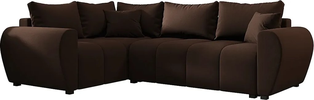 Brązowy narożnik rozkładany z pojemnikiem K6-A03