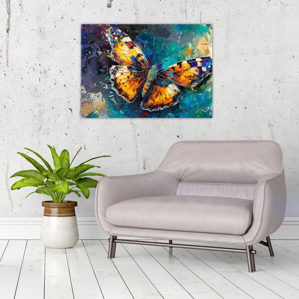 Obraz - Motyl, obraz olejny (70x50 cm)