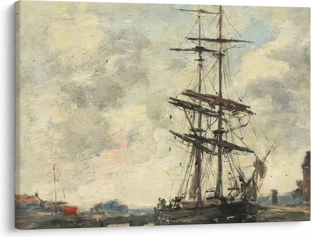 Obraz - Eugène Boudin, Ship on the Touques, reprodukcje (70x50 cm)