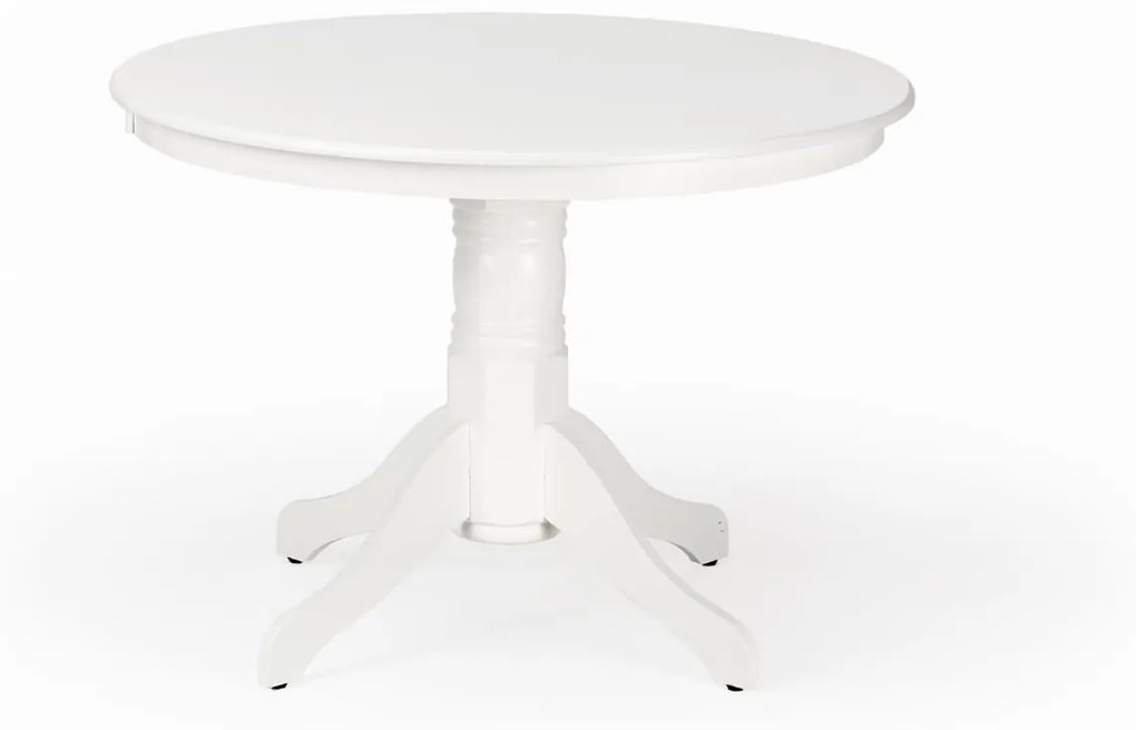 GLOSTER stoł biały fi106/75 cm okrągły 4-osobowy klasyczny