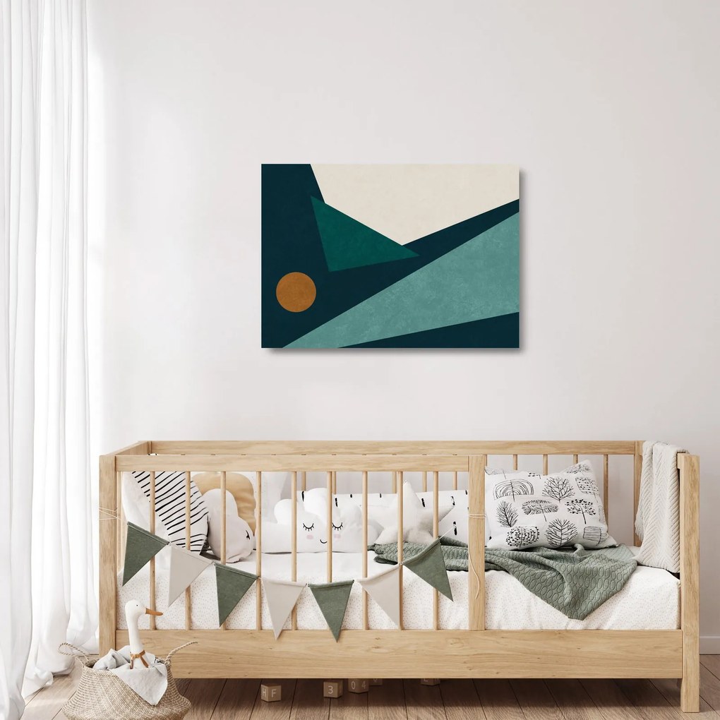 Obraz na szkle - Abstrakcja kubistyczna (70x50 cm)