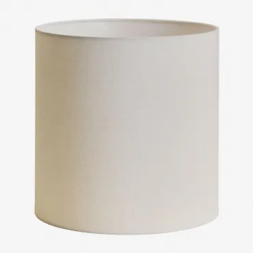 Abażur Z Tkaniny Arlina Distressed White & Ø30 Cm - ↑30 Cm - Sklum