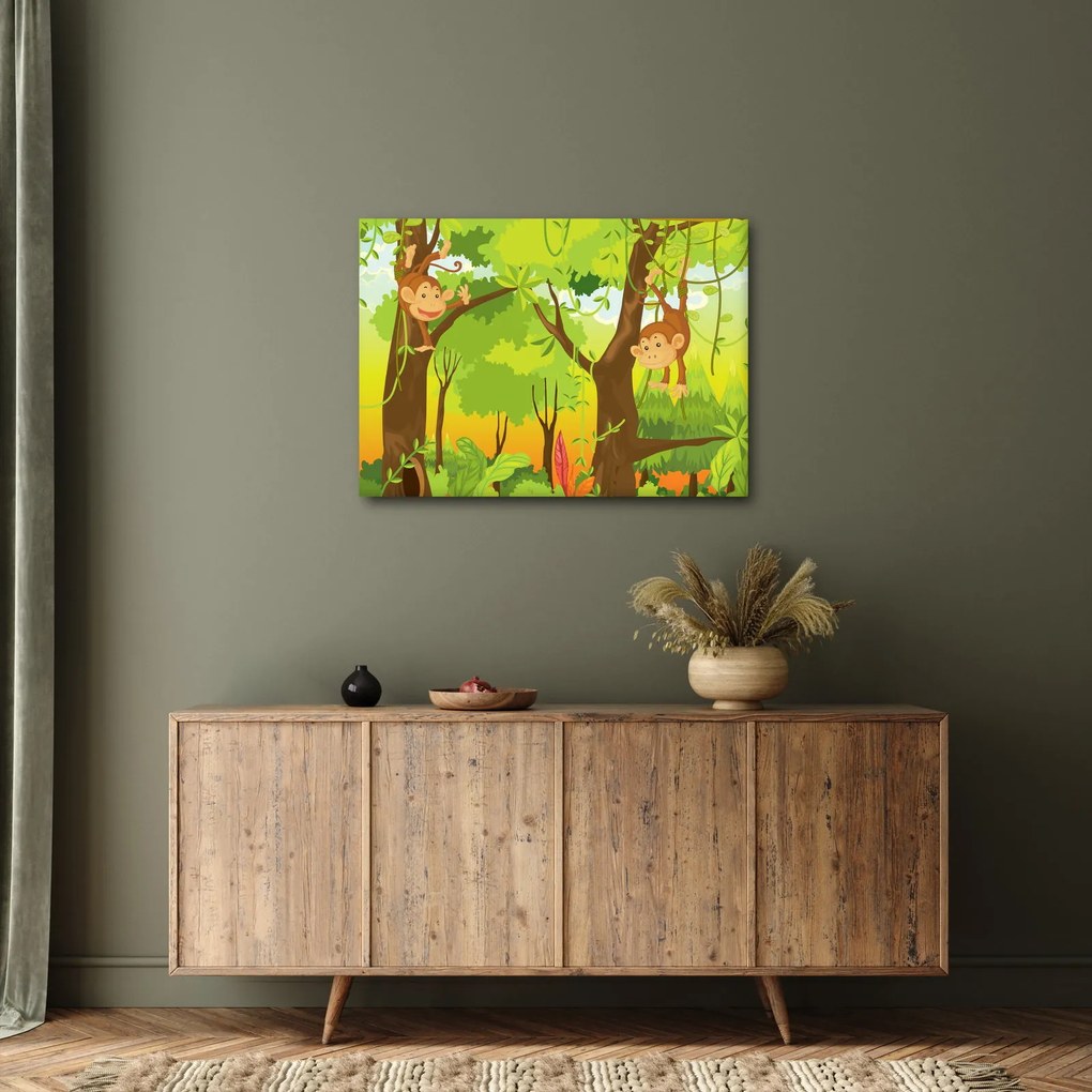 Obraz - Małpy (70x50 cm)