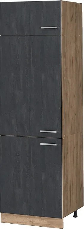 Szafka na lodówkę czarny beton 60x57.2x206.8 r-line