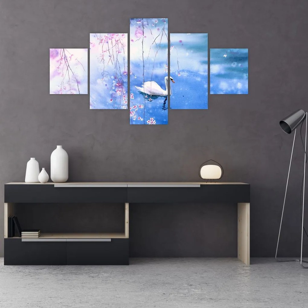 Obraz - Magiczne jezioro (125x70 cm)