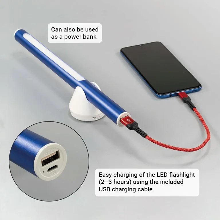 Garthen Lampa kempingowa LED , wodoodporna, niebieska