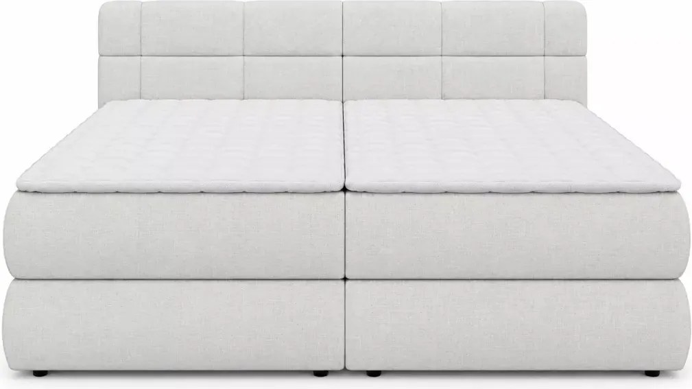 Grande - przestronne łóżko kontynentalne z materacem 7-strefowym i 2 pojemnikami 140x200 - 240x200