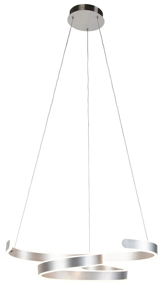 Designerska lampa wisząca stalowa z wbudowanym LED 3-stopniowo ściemniana - FrankDesignerski Oswietlenie wewnetrzne