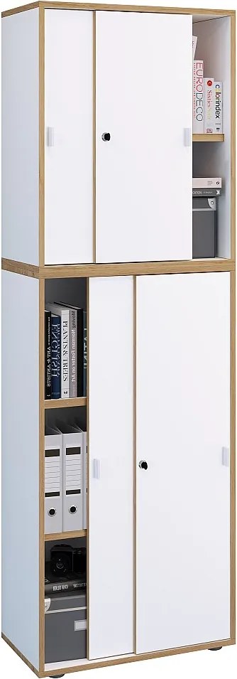 Drzwi przesuwne szafki biurowej Salia 5-komorowe B60