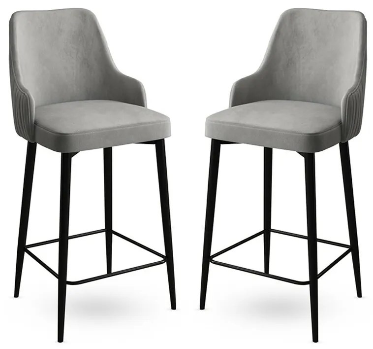 Zestaw krzeseł barowych Enox Grey, 2 szt., 2 szt.