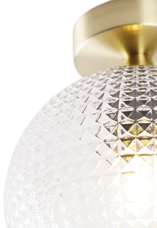Lampa sufitowa w stylu art deco mosiądz - Sphere ArtDeco Oswietlenie wewnetrzne