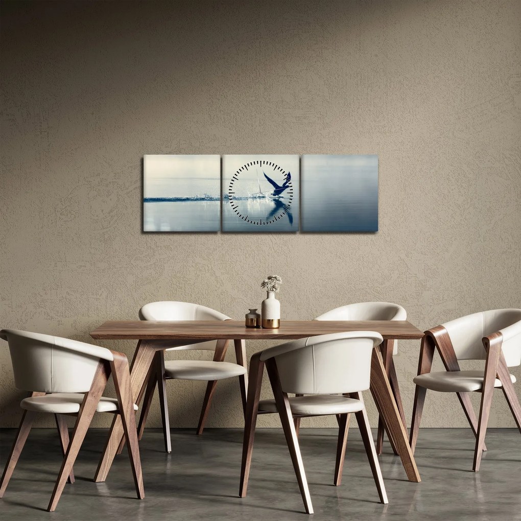 Obraz - Nury (z zegarem) (90x30 cm)