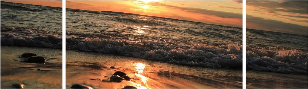 Obraz - Zachód słońca nad oceanem (170x50 cm)