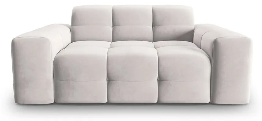 Jasnoszara aksamitna sofa 156 cm Kendal – Micadoni Home