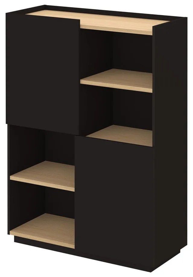 Czarny matowy regał 100x147 cm Nina – TemaHome