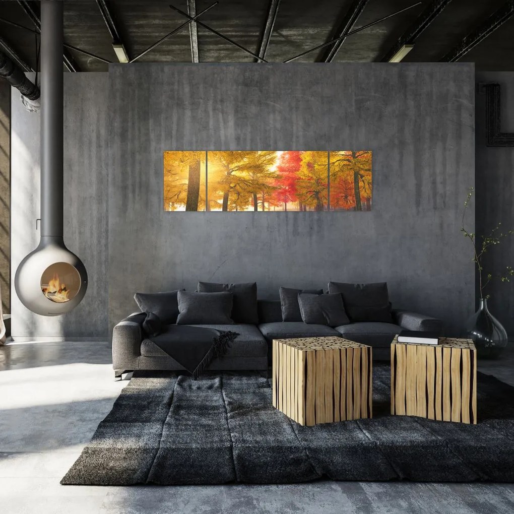 Obraz jesiennych drzew (170x50 cm)