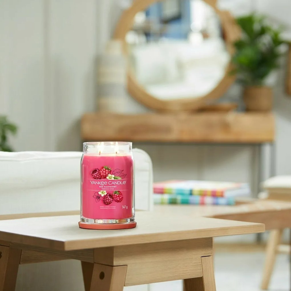 Yankee Candle Duża świeca zapachowa Signature RedRaspberry, 567 g, L
