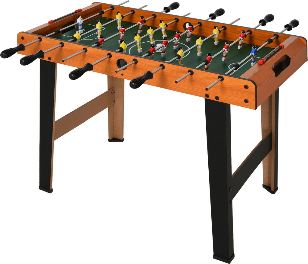 HOMCOM Stół do piłkarzyków z prętami ze stali nierdzewnej, dla dzieci i dorosłych, 84,5x40x61,2 cm, Czarny