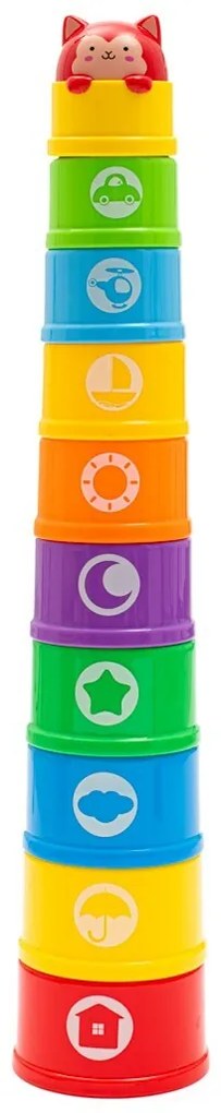 Baby Mix Kubki edukacyjne z melodią, 10 szt.