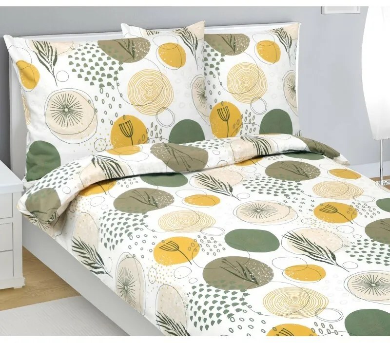 Bellatex Pościel flanelowa Koła, 140 x 200 cm, 70 x 90 cm