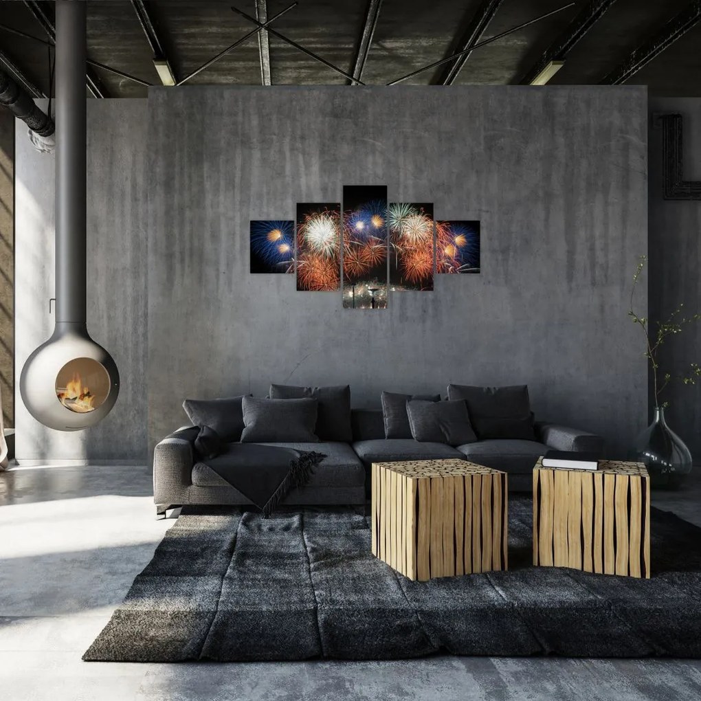 Obraz fajerwerków (125x70 cm)