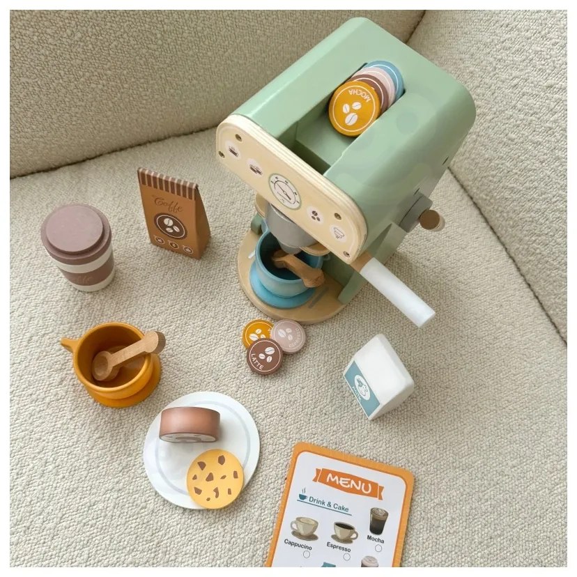 Woopie green drewniany ekspres do kawy 25 el cukiernia barista