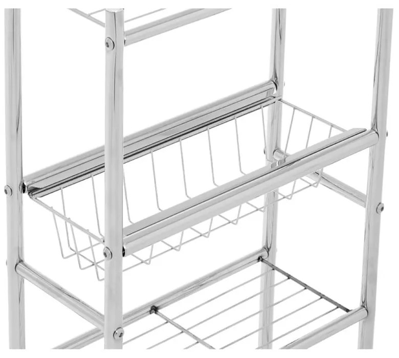 Regał łazienkowy w kolorze srebra z połyskiem 35x68 cm – Premier Housewares