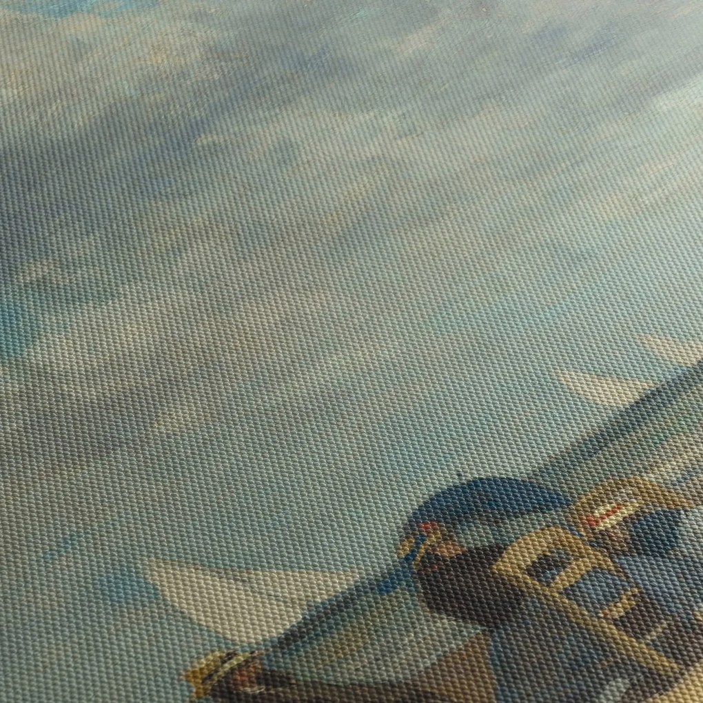 Obraz - Eugène Boudin, Beach at Trouville, reprodukcje (125x70 cm)