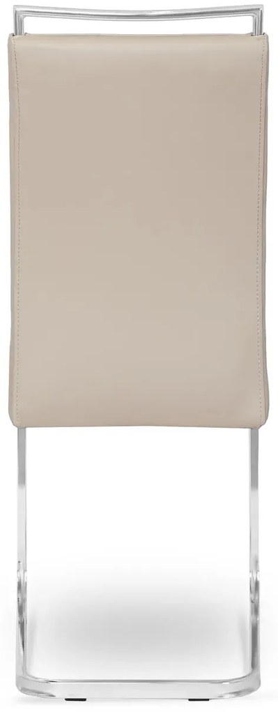 Beżowe nowoczesne krzesło na płozach B0-P43