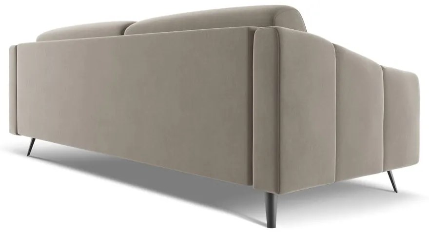 Beżowa aksamitna sofa 238 cm Nalu – Makamii