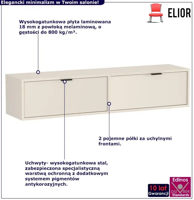 Kaszmirowa minimalistyczna szafka RTV R2-A32