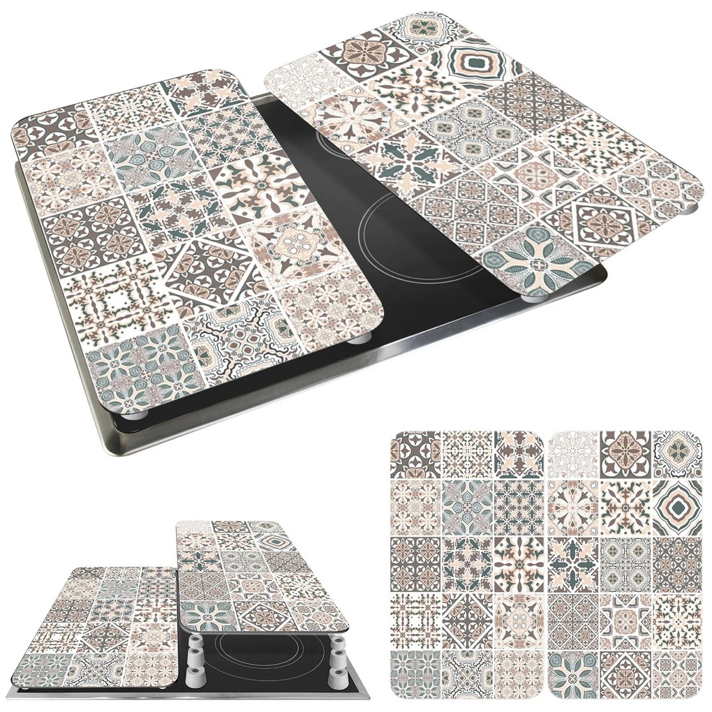 Szklane płyty na kuchenkę z mozaiką, 2 sztuki, WENKO