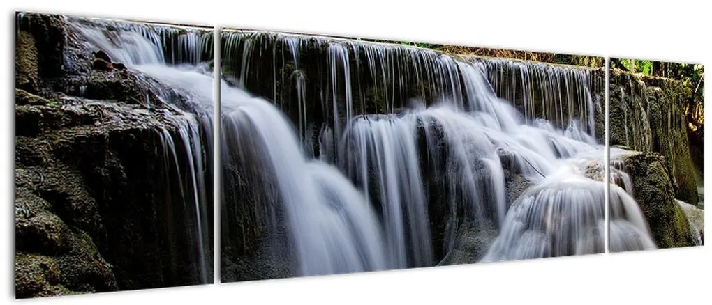 Obraz - Kaskady wodospadów (170x50 cm)