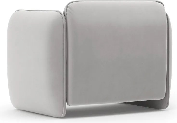 Jasnoszary aksamitny fotel Georgia – Micadoni