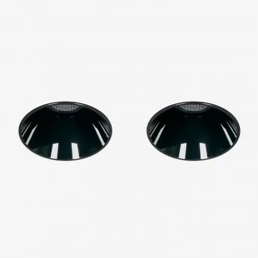 Pack 2 Wpuszczanych Downlightów Led Bezramkowych Trimless, Okrągłych Ø3,6 Cm, Do Użytku Zewnętrznego, Wykonanych Z Aluminium Lui Biała Ciepła 2700 K &