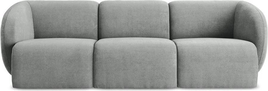 Szara sofa z tkaniny szenilowej 244 cm Lani – Makamii