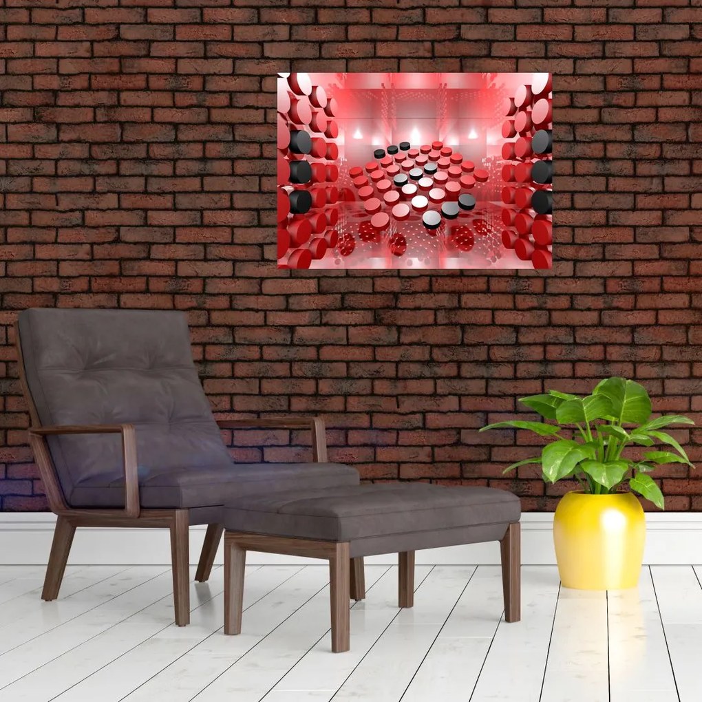 Obraz abstrakcji przycisku (70x50 cm)
