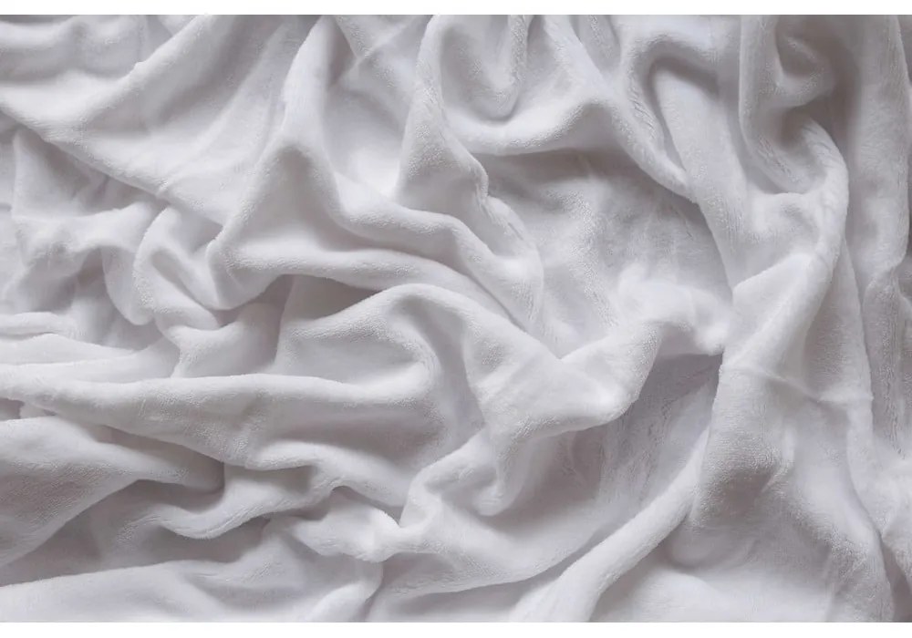 Białe prześcieradło z mikropluszu z gumką 180x200 cm – Jerry Fabrics