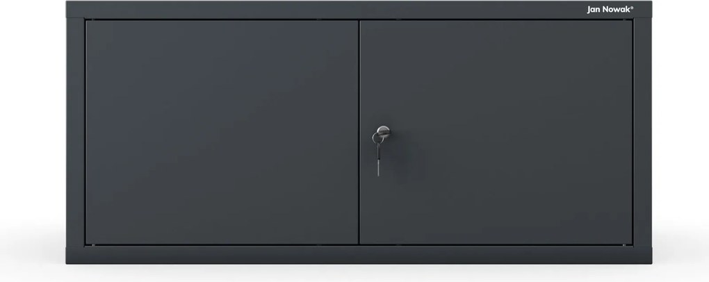 Metalowa nadstawka do szafy biurowej Ewa Compact, kolor antracytowy