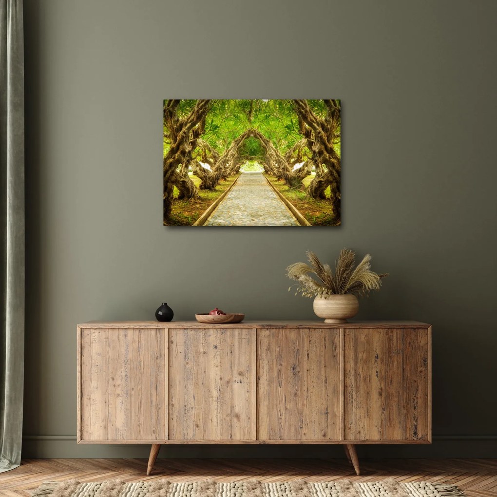 Obraz - Żywy tunel plumerii (70x50 cm)