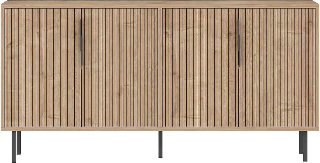 Komoda z płyty wiórowej – 150 cm x 75 cm x 36 cm – Dąb szafirowy