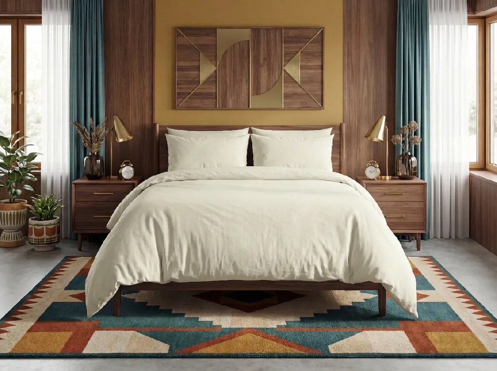 PrzytulneMieszkanie.pl PrzytulneMieszkanie.pl Bawełniana pościel CALMORA jasno beżowa Rozmiar pościeli: 2 szt 70 x 90 cm | 160 x 200 cm