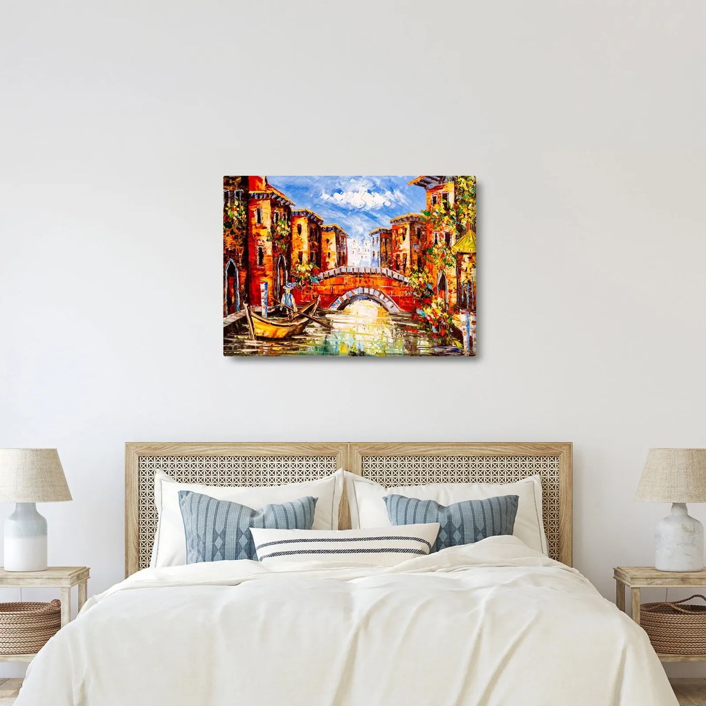 Obraz - Obraz olejny przedstawiający miasto III. (70x50 cm)