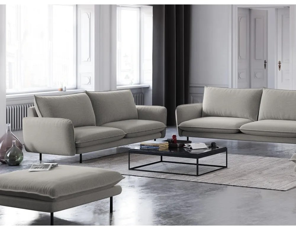 Jasnoszara sofa Cosmopolitan Design Vienna, 160 cm