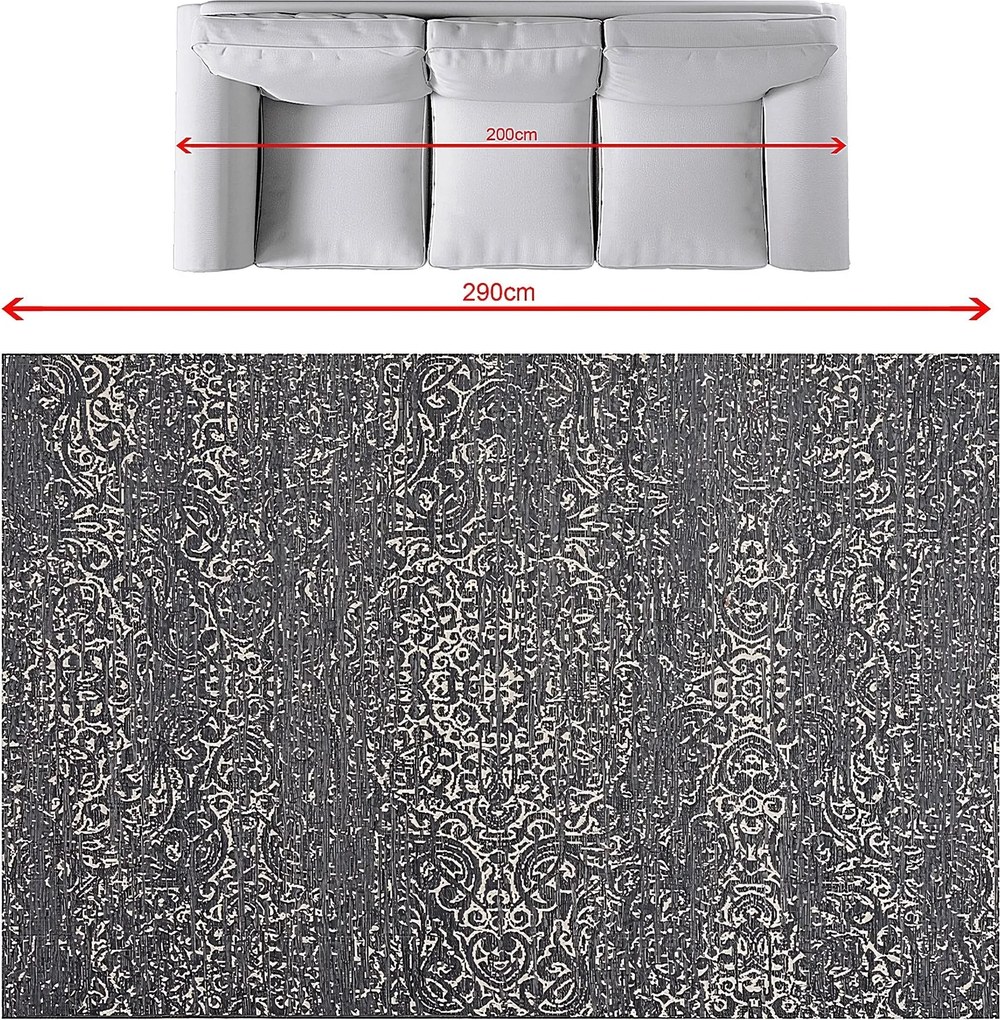 Dywan Velvet beige/petrol blue 200x290cm
