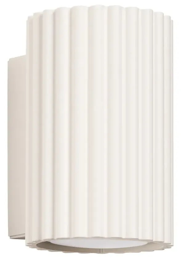 Kinkiet KARBON 10 beżowy ryflowany SOLLUX  LIGHTING