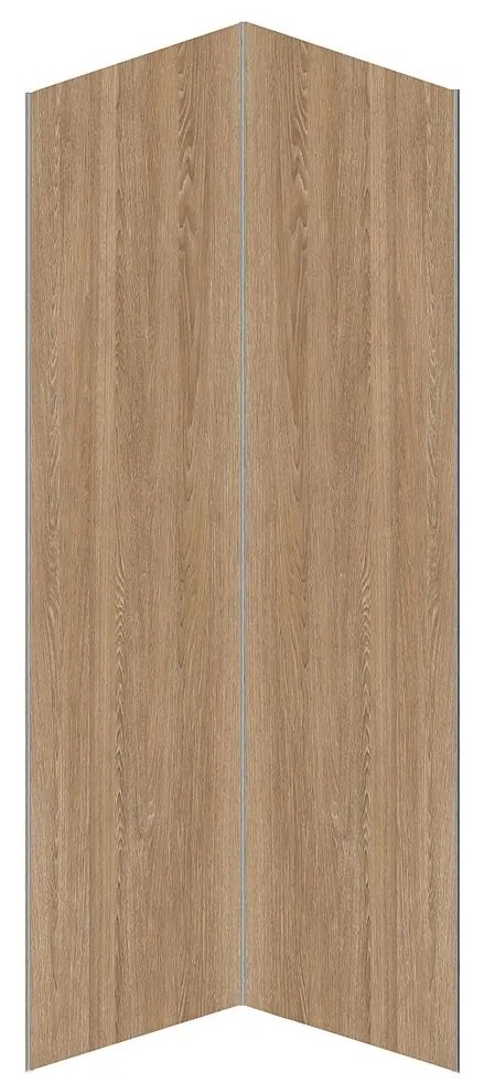 Zestaw 2 paneli ściennych aluminiowych pod prysznic z efektem drewna z profilami - 2 x szer. 90 x wys. 210 cm - ENEKO