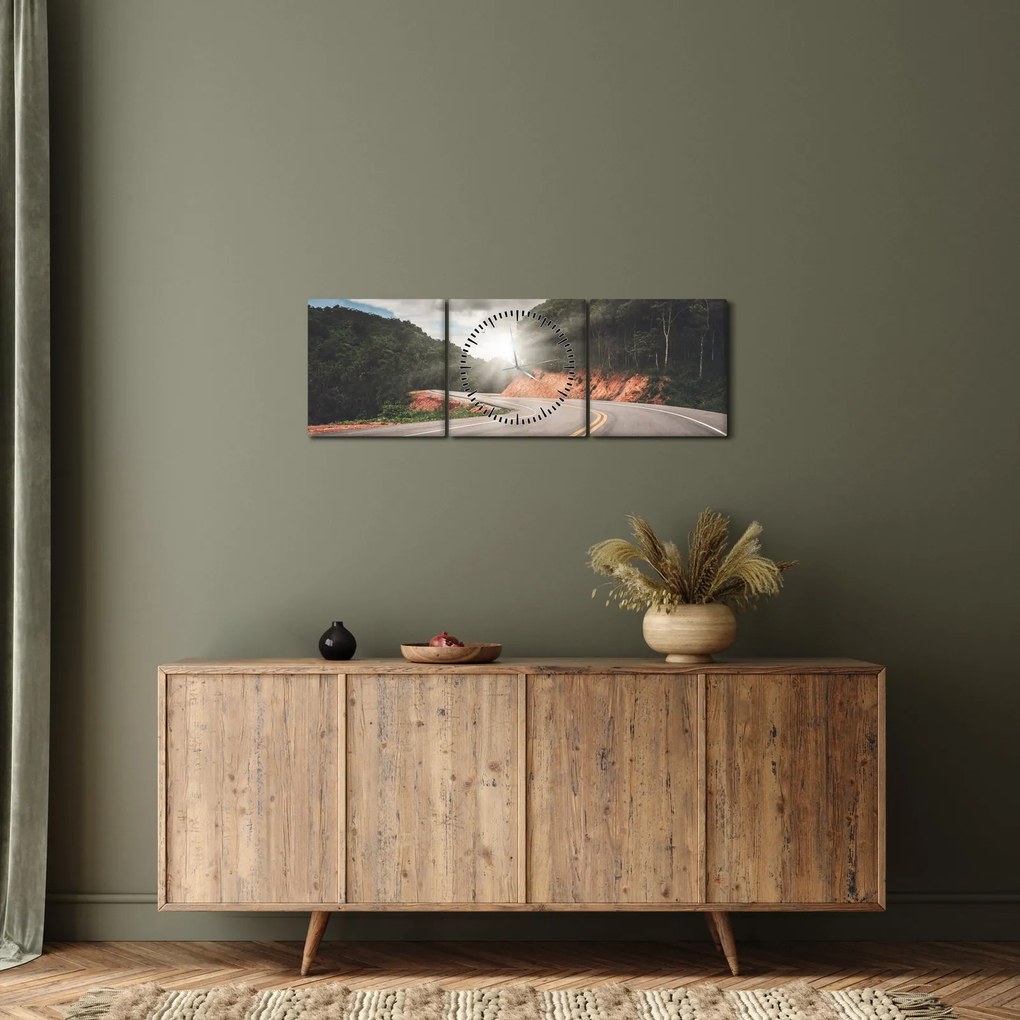 Obraz - Do drogi (z zegarem) (90x30 cm)