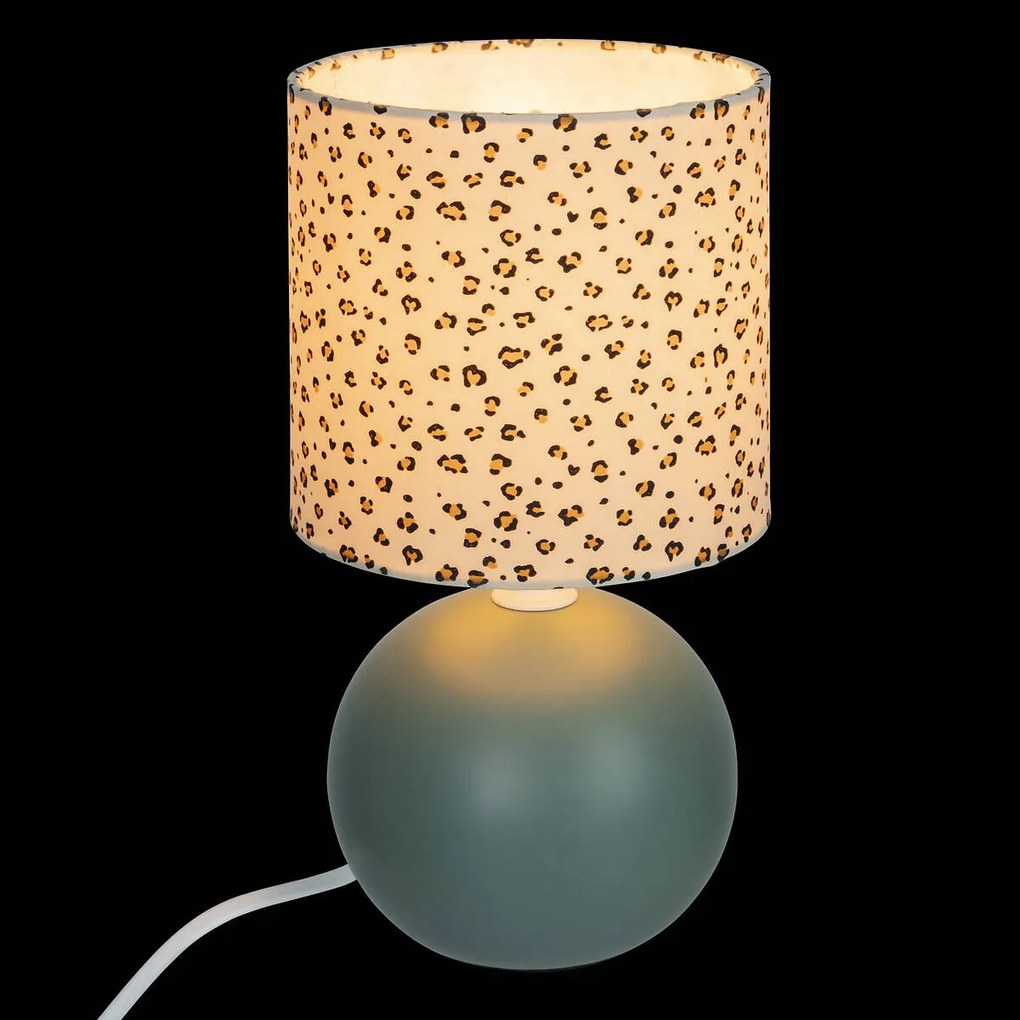 Lampka z abażurem w cętki LEOPARD, Ø 13 cm