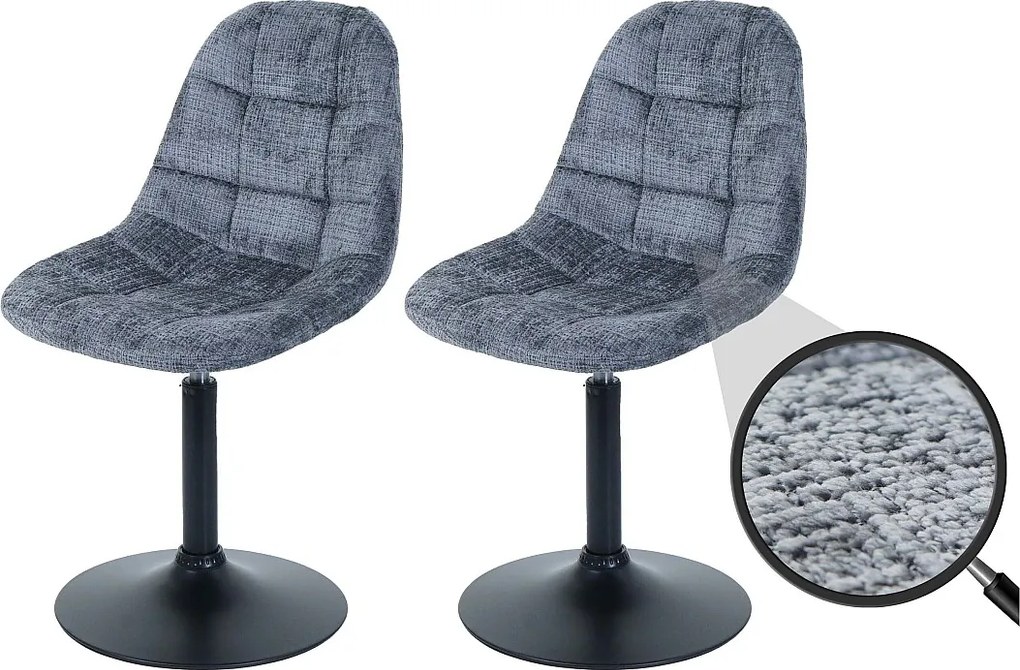 Krzesło do jadalni MCW-A60 (zestaw 2 sztuk),  ciemnoszary